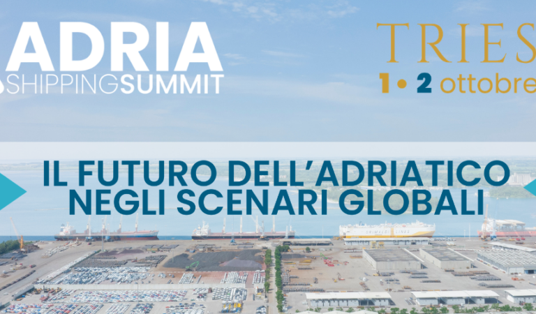 Al via le iscrizioni per la 3a edizione di Adria Shipping Summit, alla Stazione Marittima di Trieste il 1° e 2 ottobre. Al centro i traffici commerciali dei porti dell'Alto Adriatico, i corridoi TEN-T, le autostrade del mare e la geopolitica mondiale dei traffici marittimi