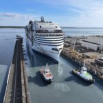 MSC World Atlantic tocca l’acqua per la prima volta, in servizio da novembre 2027 con rotazioni di 7 e 14 giorni ai Caraibi